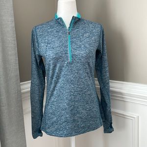 Nike Dri-Fit Running Shirt Pullover Blue/Teal Size S